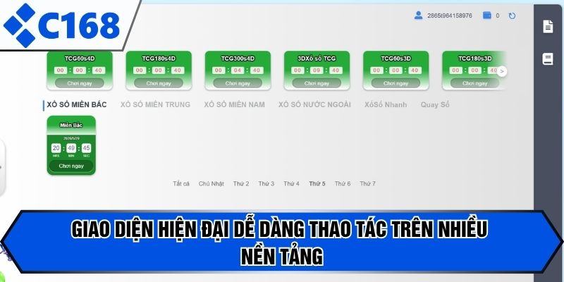 Giao diện hiện đại dễ dàng thao tác trên nhiều nền tảng